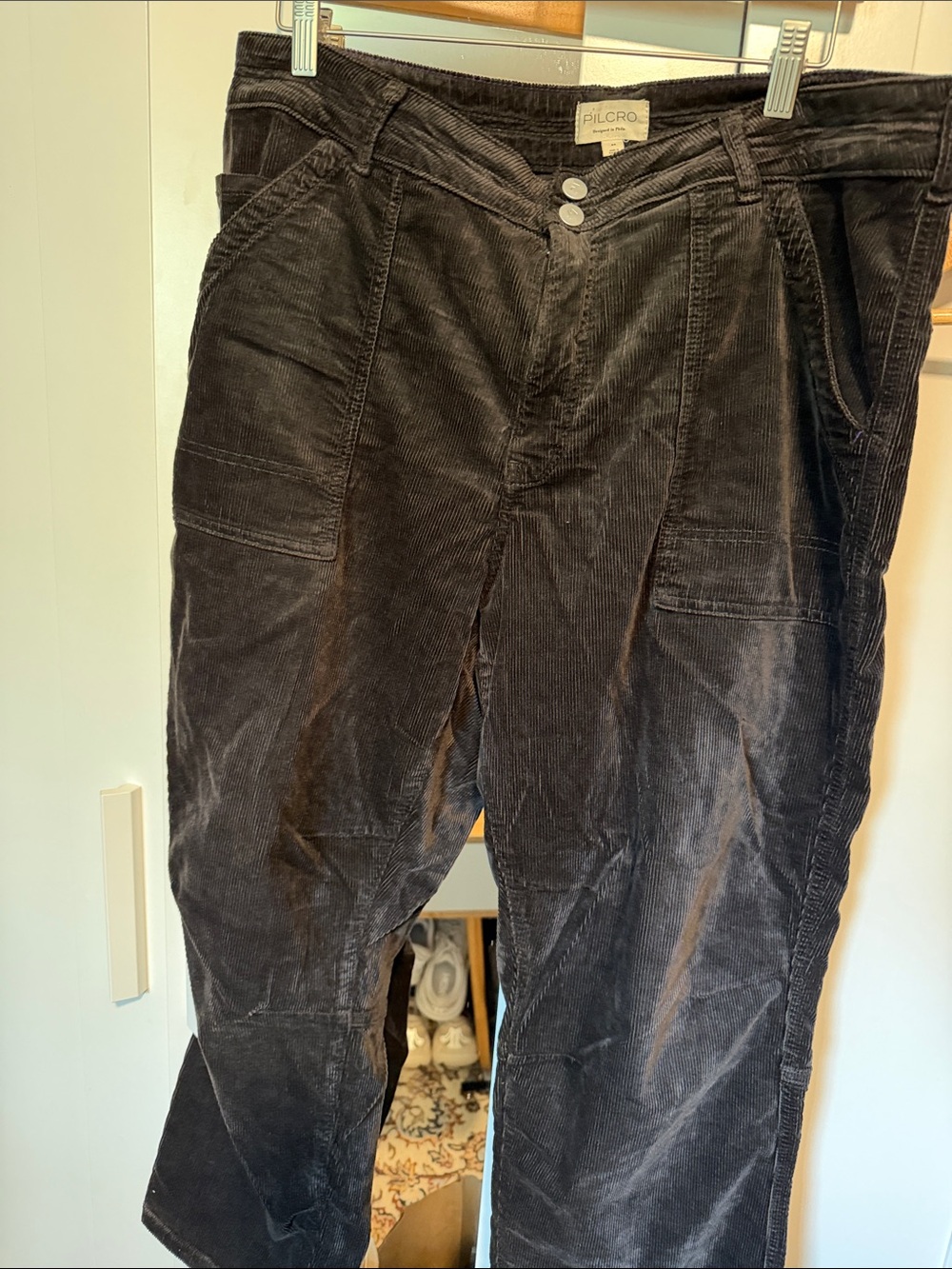 NWOT Pilcro Wanderer Black Corduroy Pants